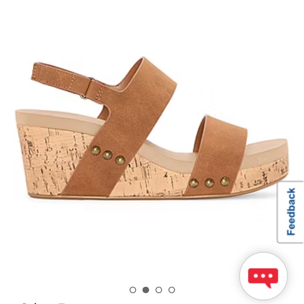 Women's Tan Wedge Sandals NIB